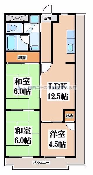 グランドール福川の物件間取画像