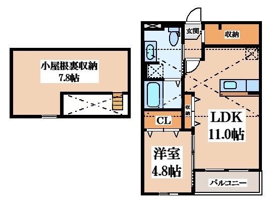 クラウディアin御領の物件間取画像