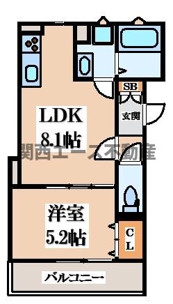 ラモーナ北条Ⅲの物件間取画像