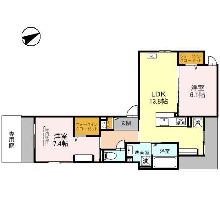 仮称D-ROOM吉田４丁目の物件間取画像