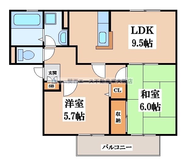 ヴァロンドール角田の物件間取画像