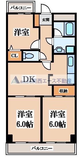 フリーディオ住道の物件間取画像