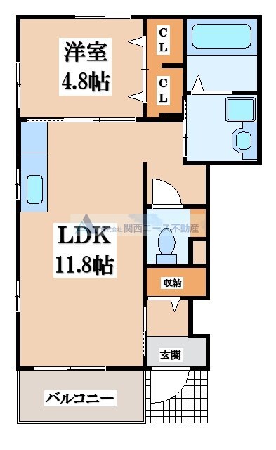 グロースハイツ新石切Ⅱの物件間取画像