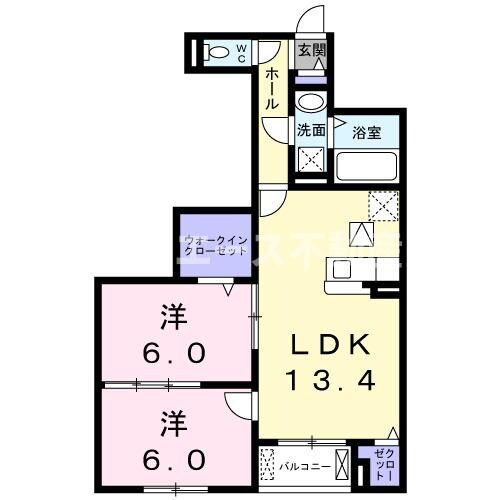 メゾンアンソレイエの物件間取画像