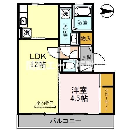 レフィナードカルチェA棟の物件間取画像