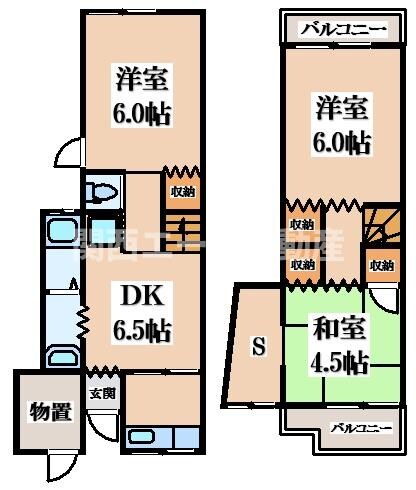 萱島信和町貸家の物件間取画像