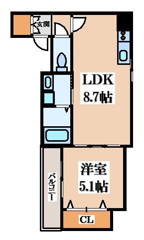 荒本フラワーレジデンスの物件間取画像