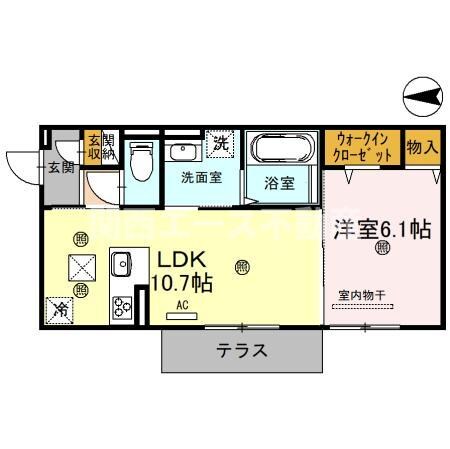 D-ROOMホクレアの物件間取画像