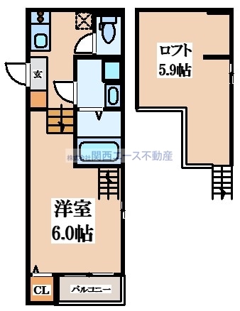 ハーモニーテラス西堤楠町の物件間取画像