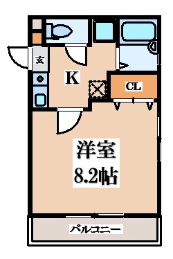 アルカサールヨシタニ弐番館の物件間取画像