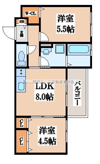 クリエオーレ三ノ瀬Ⅰの物件間取画像