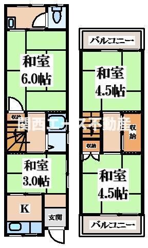 友井３丁目貸家の物件間取画像