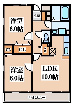 グランソレイユの物件間取画像