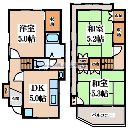 日下町4丁目貸家の物件間取画像