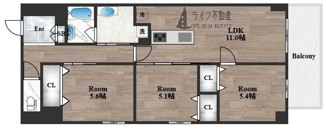 プレサンスNEO新深江リュミエルの物件間取画像