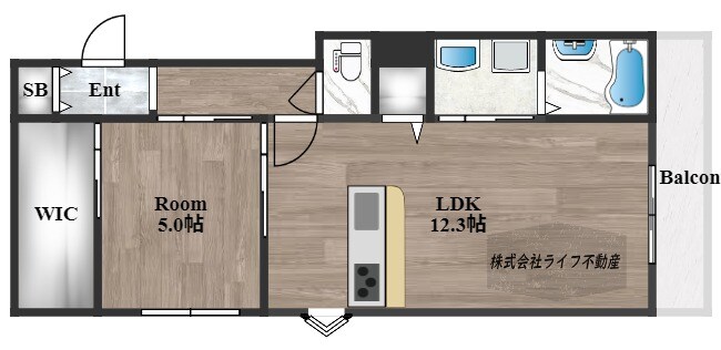 八戸ノ里駅 徒歩13分 1階の物件間取画像