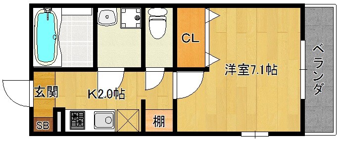 ジーメゾン御殿山の物件間取画像