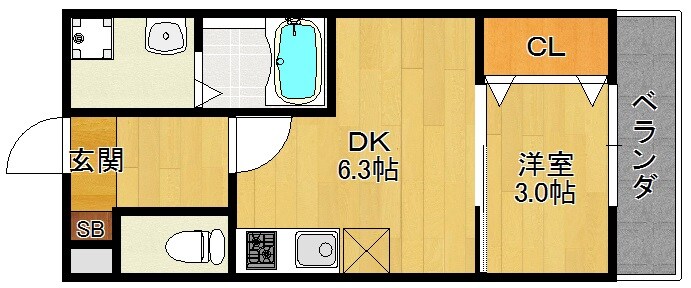 ジーメゾン御殿山の物件間取画像