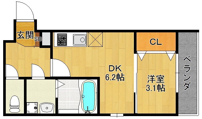 ジーメゾン御殿山の物件間取画像