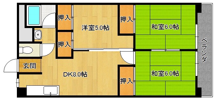 シャトータナカの物件間取画像