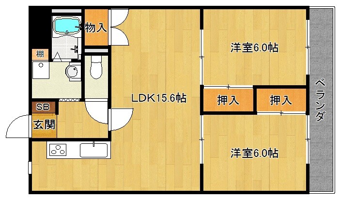 サンライト星ヶ丘の物件間取画像