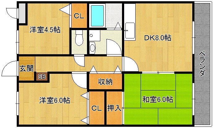 フリーディオ山之上の物件間取画像