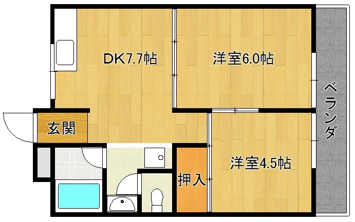 コーポ三樹の物件間取画像