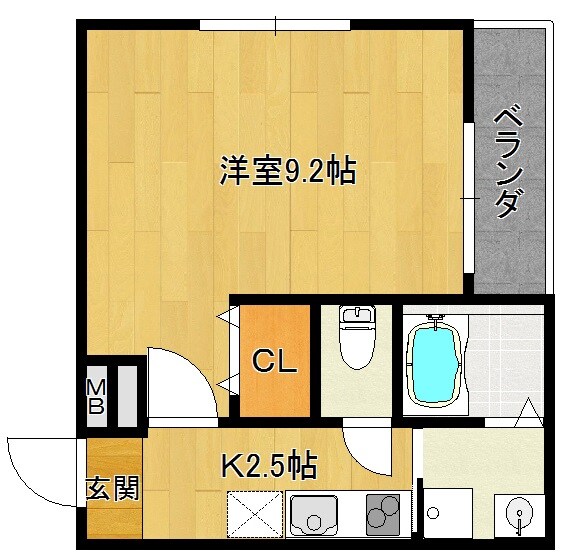 フジパレス牧野Ⅲ番館の物件間取画像