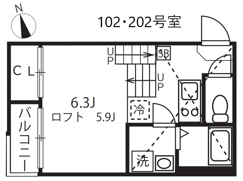 ハーモニーテラス長筬町Ⅴの物件間取画像