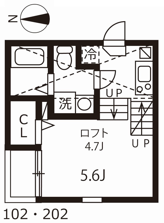 ハーモニーテラス志賀町Ⅵの物件間取画像