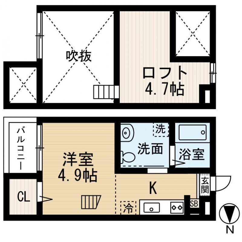 Ｈｏｕｓｉｎｇ　Ｃｏｍｐｌｅｘ　Ｔ２の物件間取画像