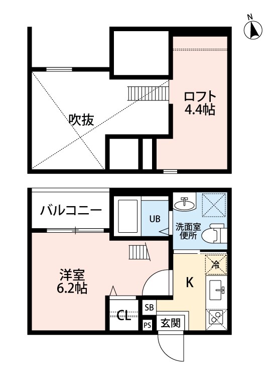 アロウ中小田井の物件間取画像