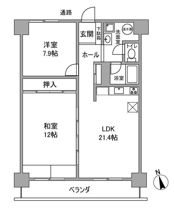 緑ヶ丘レックスマンションの物件間取画像