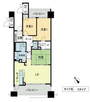 ベレーサ鶴舞公園の物件間取画像