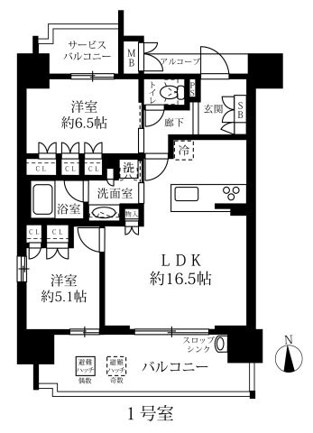 グランパセオ名駅那古野の物件間取画像