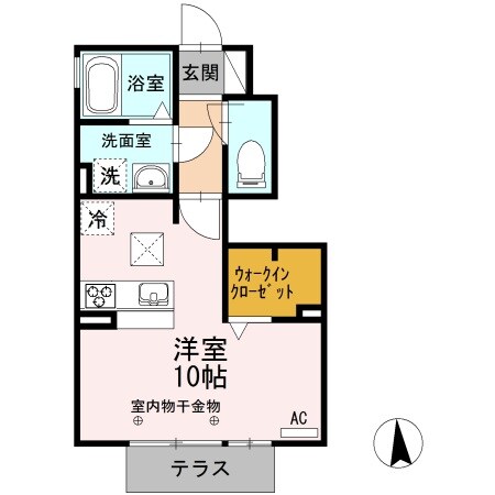 西岐阜駅 徒歩50分 1階の物件間取画像