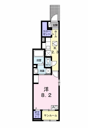 西岐阜駅 徒歩34分 1階の物件間取画像