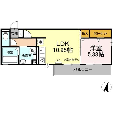 西岐阜駅 徒歩25分 3階の物件間取画像