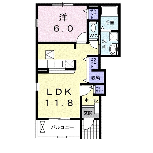 せきてらす前駅 徒歩34分 1階の物件間取画像