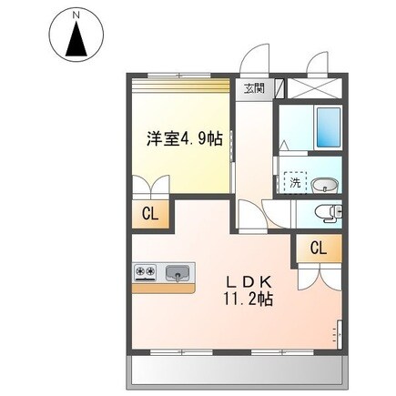 岐南駅 徒歩34分 1階の物件間取画像