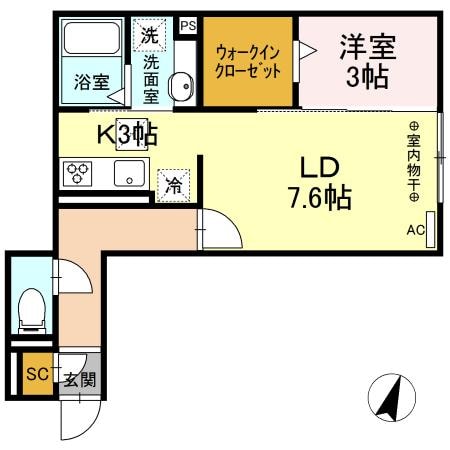 蘇原駅 徒歩8分 3階の物件間取画像