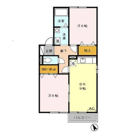 せきてらす前駅 徒歩85分 2階の物件間取画像