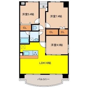 北方真桑駅 徒歩25分 7階の物件間取画像