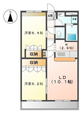 西岐阜駅 徒歩14分 2階の物件間取画像