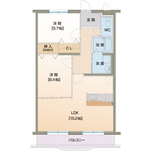 富加駅 徒歩18分 1階の物件間取画像