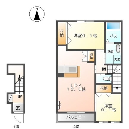 名鉄岐阜駅 徒歩69分 2階の物件間取画像