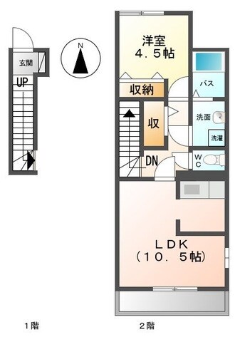 名鉄岐阜駅 徒歩55分 2階の物件間取画像