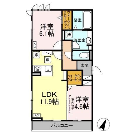 蘇原駅 徒歩19分 1階の物件間取画像