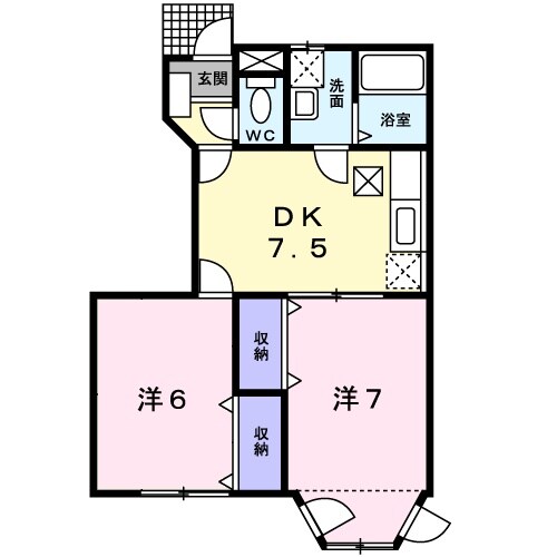 せきてらす前駅 徒歩25分 1階の物件間取画像