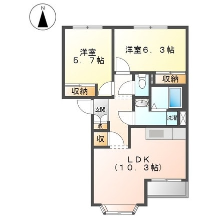 関富岡駅 徒歩10分 1階の物件間取画像